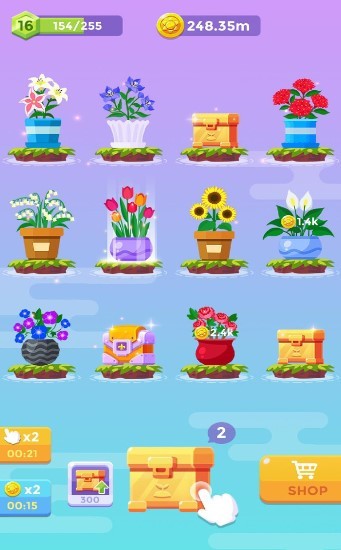 闲置花园合并植物截图