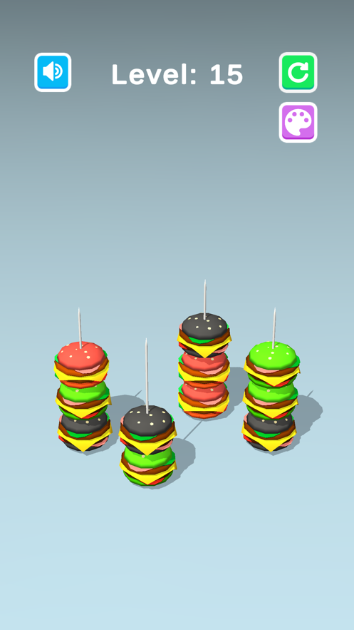 多彩的堆栈排序拼图截图