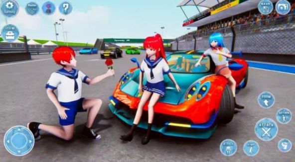 动漫高中女生3D模拟截图