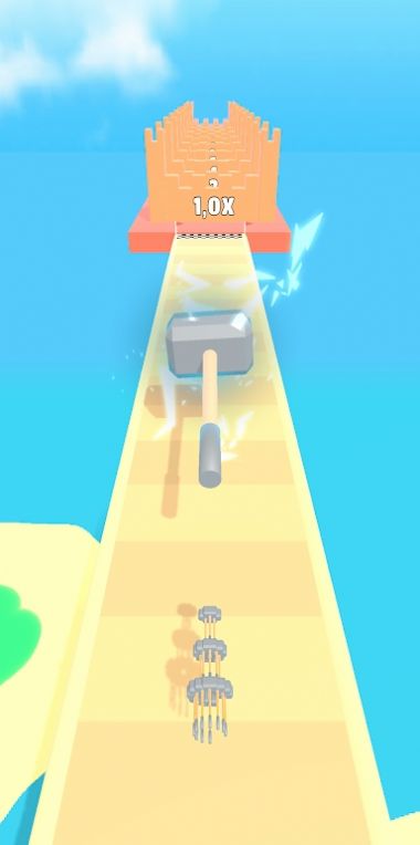 用锤敲击3D截图