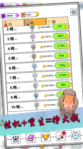 放置鸡鸭鹅破解版截图